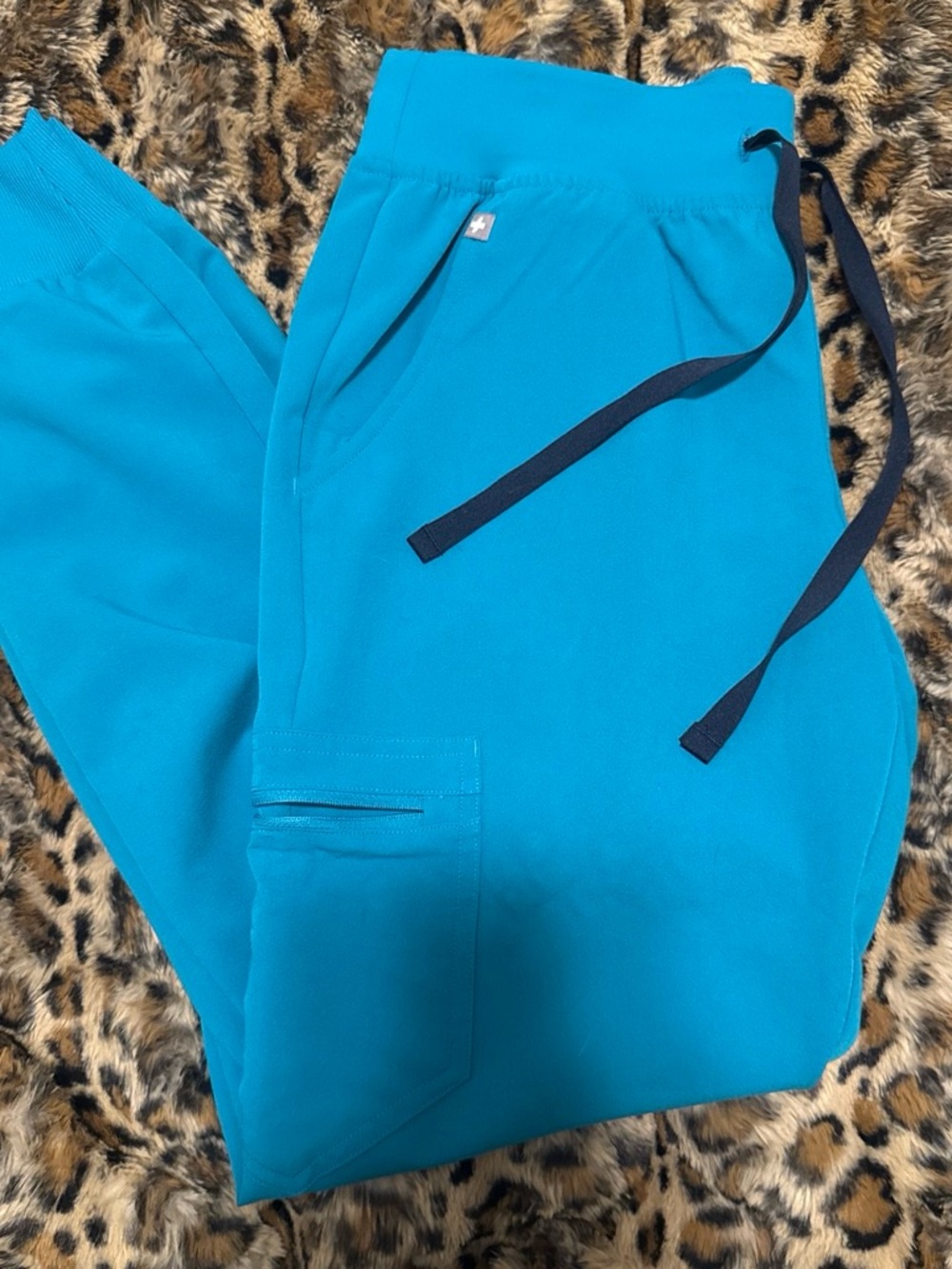 Women’s Teal Blue Drawstring Jogger Pants